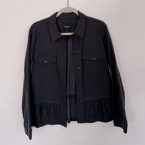 Liverpool Peplum Navy Jacket - M